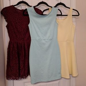 3 dresses bundle Forever21 and H&M